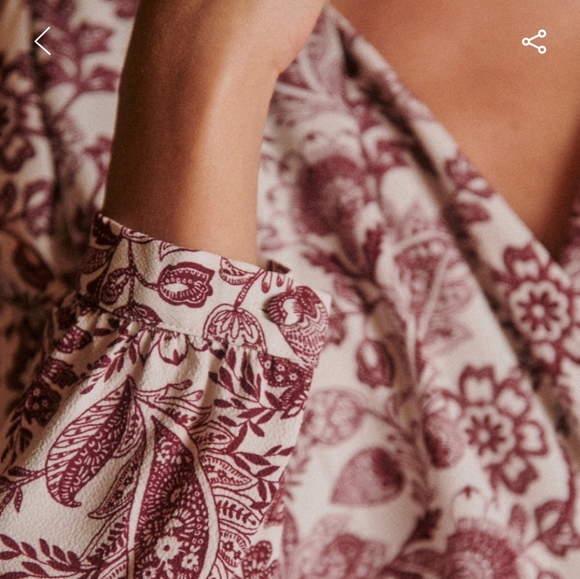 Sezane Abélia Blouse-Ghalia Ecru Print - Picture 5 of 6